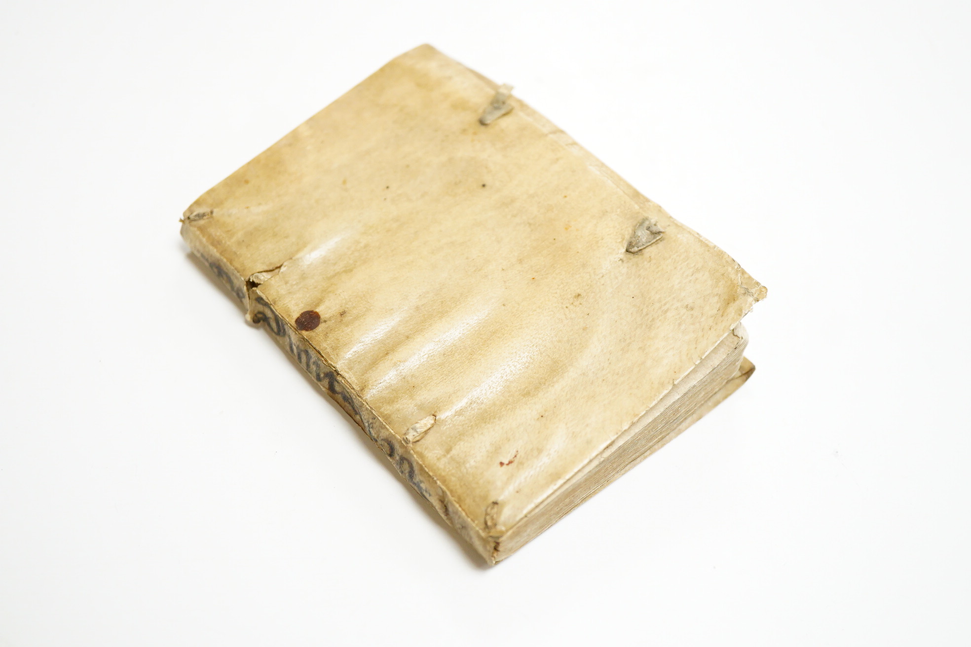 Riccius, Bartholomeaues - De Imitatione libri tres ad Alfonsum atestium principem suum in literis alumnum Hercules II. (?3rd edition) engraved title device, decorated initial letters, 104ff.; old vellum, 16mo. Paris: Ber